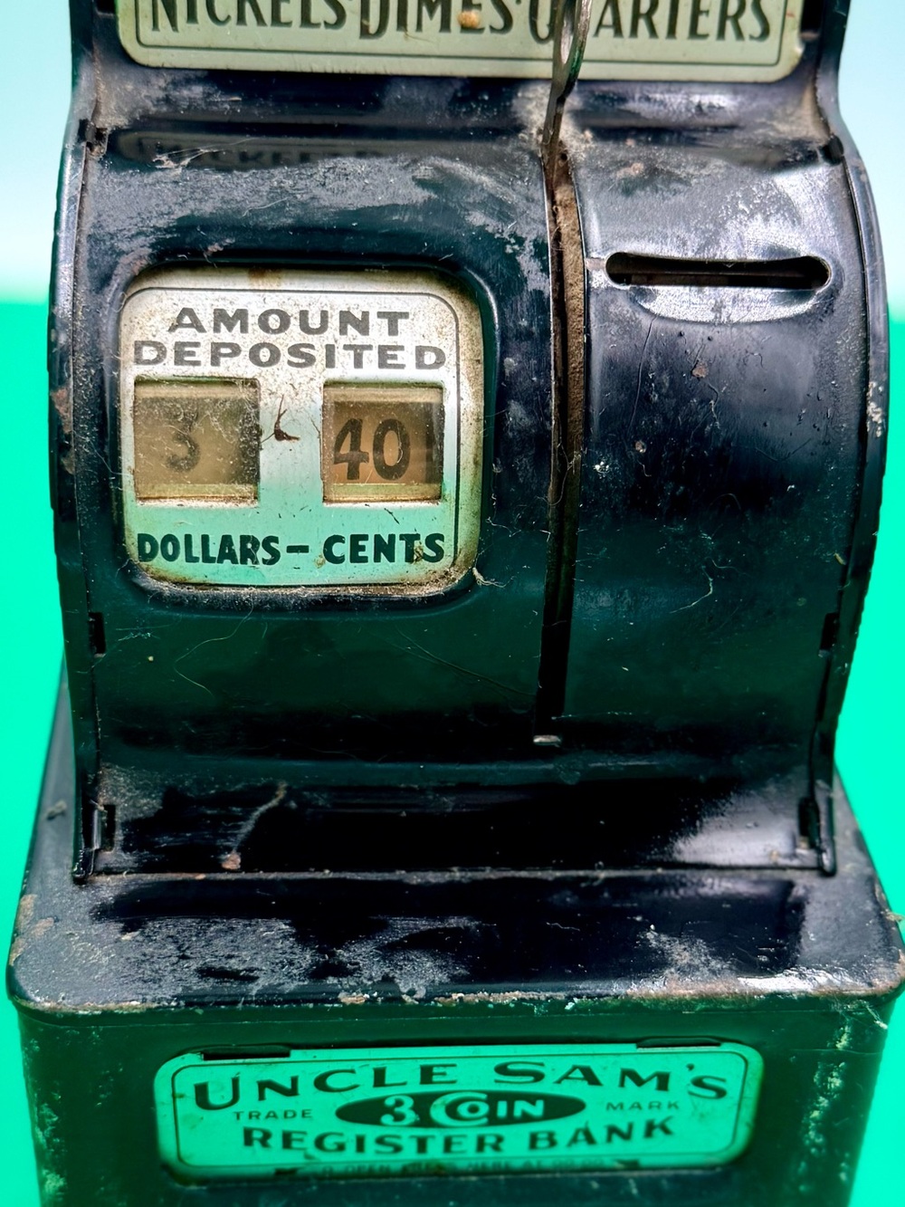 Vintage Coin Register Bank in Black